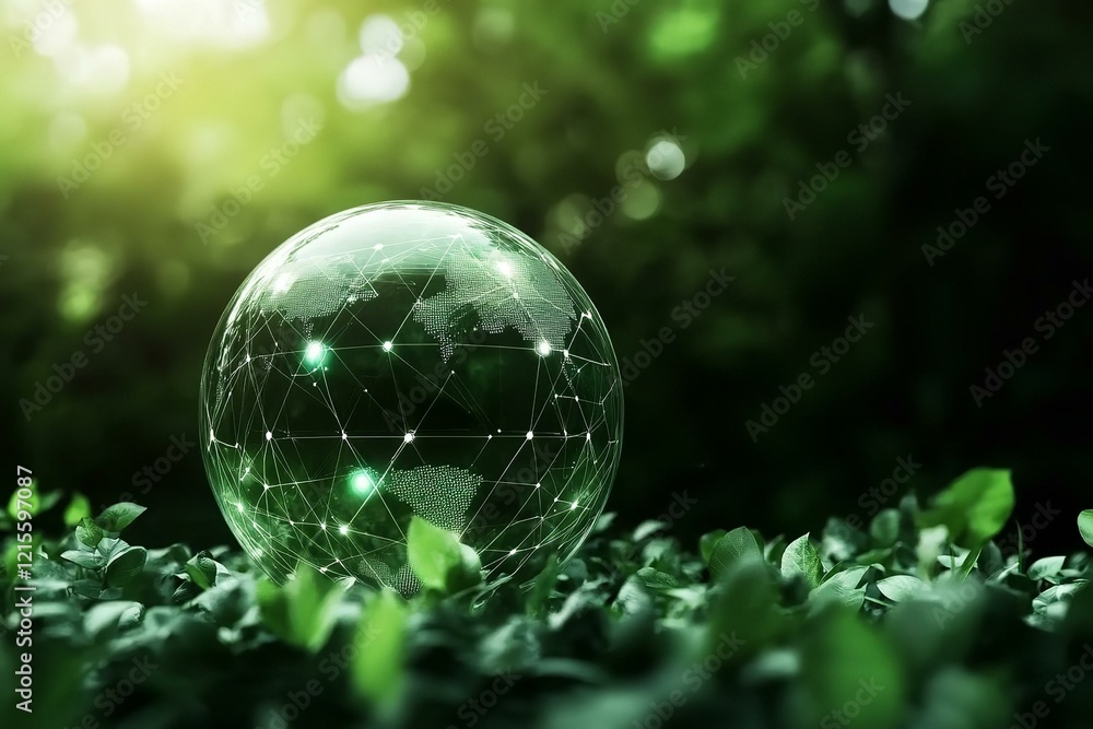 Net zero and carbon neutral concept.Globe Glass with Net zero icons In ...