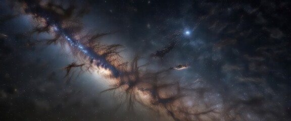 vast milky way galaxy with stars and space dust in the universe, nebulae, astronomical, cosmos