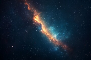 Wall Mural - cosmic nebula with vibrant colors and stars.