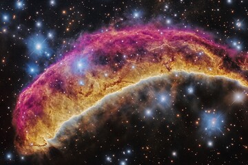 Wall Mural - vibrant nebula in space with stars.