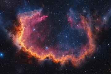 Wall Mural - cosmic nebula with vibrant colors and stars. (1)