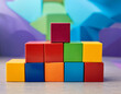 © JamesS - colorful square blocks for playful learning