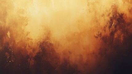 Wall Mural - abstract textured background with warm golden and brown tones featuring a gradient and soft brush st