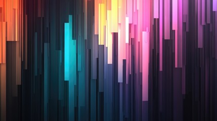Wall Mural - abstract colorful vertical lines background with gradient shades and copy space