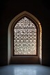 © Dzikrul Husnani - Ornate Arch Window with Intricate Lattice Design