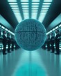 © AI_Imaginator - Futuristic data sphere in server room