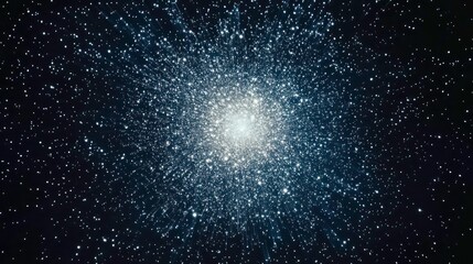 Wall Mural - Bright, radiant star cluster in dark space; cosmic dust and light.