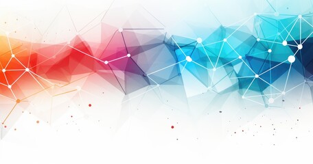 Wall Mural - abstract geometric design with vibrant colors and interconnected lines.