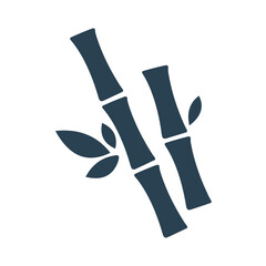 simple flat bamboo stem tree vector in blue green