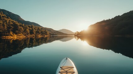 Serene Sunrise Over Calm Waters in Nature