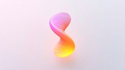 Aufkleber - Abstract 3D rendering of a swirling, vibrant, colorful, smooth, and glossy object.