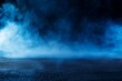 Dark blue smoky background with textured ground.