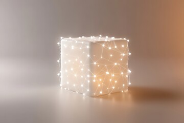 Illuminated Cube Networked With Luminous Points