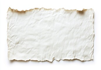 Aufkleber - Old, crumpled, burnt paper texture isolated on white background.