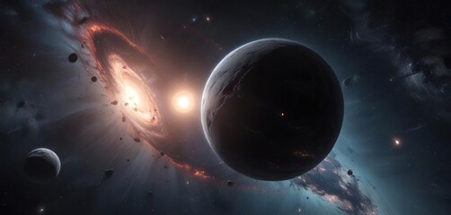 Wall Mural - mysterious void in the cosmos with a massive gravitational pull , astronomy, star