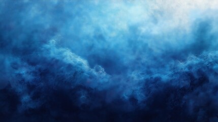 Wall Mural - A blue sky with white clouds and a splash of blue