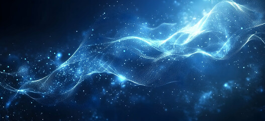 Wall Mural - abstract digital technology background with a dark blue color