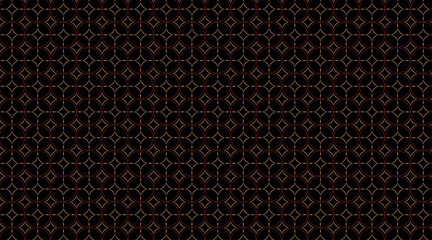 Circular shape vector background pattern design | Pattern design with geometric shape with circle, line, diamond, 3d object with black, gold color | Seamless modern pattern background