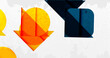 © antishock - Squares, circles and triangles and grainy noisy texture. Vector Illustration For Wallpaper, Banner, Background, Card, Book Illustration, landing page