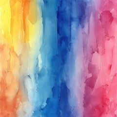 Wall Mural - A colorful painting with a rainbow background