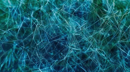 Abstract Teal Network: Interconnected Lines and Nodes