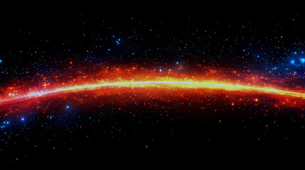 Wall Mural - Cosmic Inferno: Fiery Universe, Galaxy, Stars, Nebula, Space Wallpaper