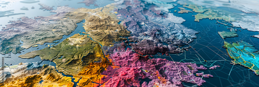 Detailed and Colour-Coded Map of NW Postcode Area in the UK の Stock フォト ...
