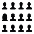 © MarcB - Set of man and woman head icon silhouette, Male and female avatar profile sign, face silhouette logo vector, logo, editable file