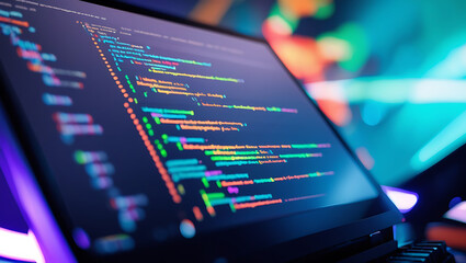 Innovative software engineering: dynamic programming and application development visualized on a modern computer monitor