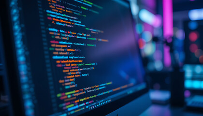 Innovative software engineering: dynamic programming and application development visualized on a modern computer monitor