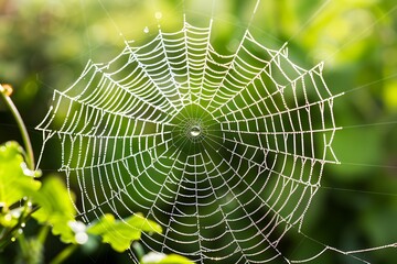 spider web in the morning