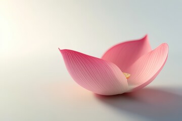 Poster - A Delicate Pink Lotus Blossom Unfurling Gently