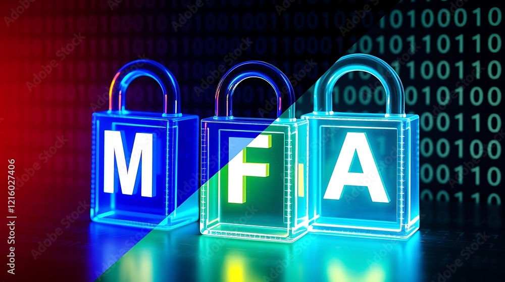 MFA, multi factor authentication. cloud computing concept, cloud ...