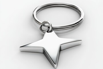 Wall Mural - Shiny Metal Keyring with Star Shaped Charm