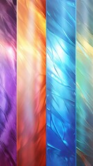 Wall Mural - Iridescent foil texture pack Holographic background overlay