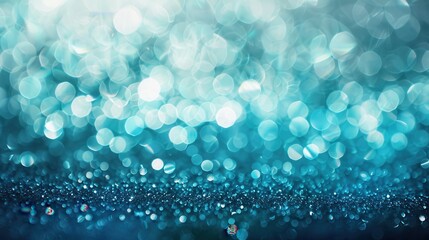 Wall Mural - stunning abstract background featuring sparkling blue bokeh effect with soft light and glittering hi