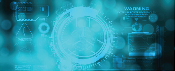 Wall Mural - Abstract futuristic cyber technology background. Sci-fi circuit design. Futuristic technology design. Cyber punk backdrop	