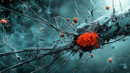 Aufkleber - Dynamic visualization of hmpv virus particle bursts in laboratory environment an insightful study