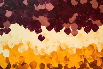 Wall Mural - Autumn Leaves Gradient: Close-up of autumn leaves transitioning from deep red to vibrant orange and yellow