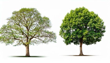 High definition collection Tree isolated on a white background natural season