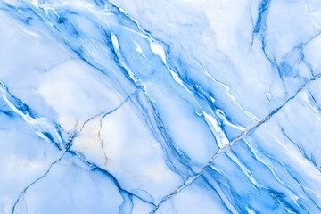 Wall Mural - Light Blue Marble Texture Background Creates a Smooth, Elegant Surface Perfectly, Used for Design.