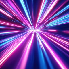 Wall Mural - neon lightspeed hyperdrive: a futuristic abstract artwork