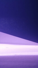 Sticker - Purple Night Sky with Sparse Stars Shines Down on a Snowy Landscape Peacefully at Night