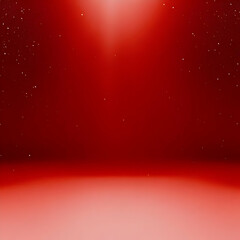 Wall Mural - Red Abstract Background with White Particles Floating Gently and Soft Light