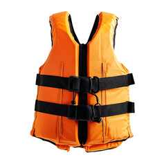 Wall Mural - life vest advertisement isolated on white background full depth of field