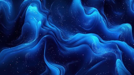 Wall Mural - blue binary stream over a dark, gradient background.