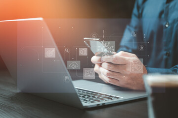 Poster - AI integration: Connecting devices for smarter, seamless digital workflows. Empowering productivity: Combining AI and mobile technology for success.