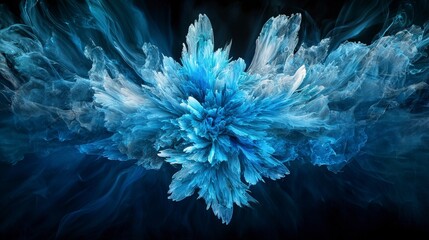 Aufkleber - Dynamic ice crystal formation abstract art digital render spectacular environment close-up visual harmony