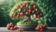 © seraljenat - The Bonsai Strawberry Tree Where Serenity Meets Sweetness
