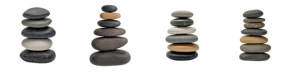 Stacked Stones in Serene Natural Setting for Meditation and Wellness